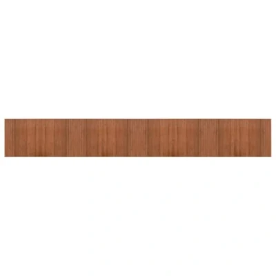 Image of vidaXL Bamboo Floor Mat 60x400cm Brown Rectangular Area Rug/Carpet Runner Anti slip Back, Water Resistant, for Hallway/Living Room