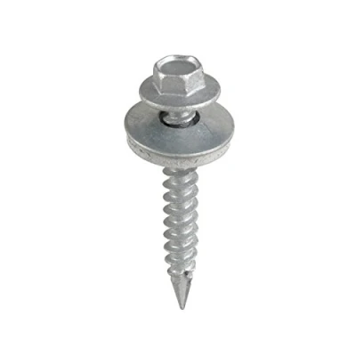 Image of TIMCO DS45W16BB Hex Double Slash Timber Screw 6.3 x 45 and M16 Washers Silver Ruspert (Bag of 90)