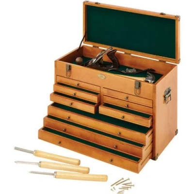 Image of Clarke CMW 9B 9 Drawer Wooden Machinist Tool Chest