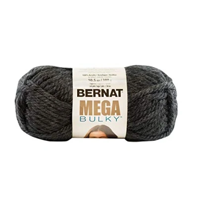 Image of Bernat Mega Bulky Ball of Yarn 300g Dark Grey Heather