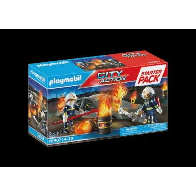 Image of PLAYMOBIL City Action 70907 Starter Pack Fire Drill, Toy for Children Ages 4+