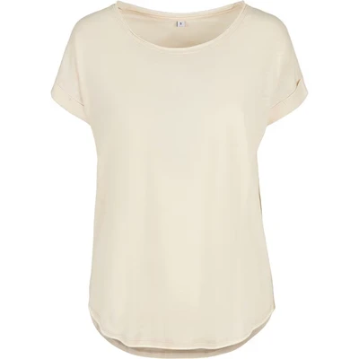 Image of Build Your Brand Women&#039;s Ladies Long Slub Tee T Shirt, Whitesand, XXL
