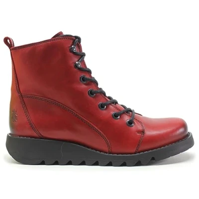 Image of FLY London Women&#039;s SORE813FLY Ankle Boot, RED (Black Sole), 3 UK