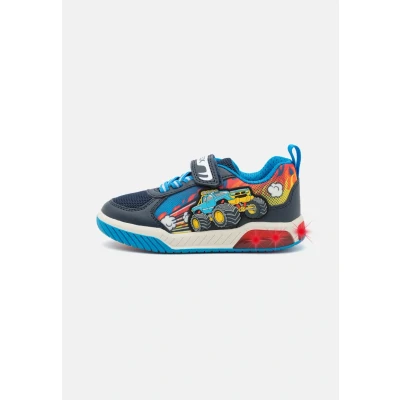 Image of Geox Light UP INEK BOY Trainers for kids, Size: 5, Navy/light blue Imitation leather/ textile