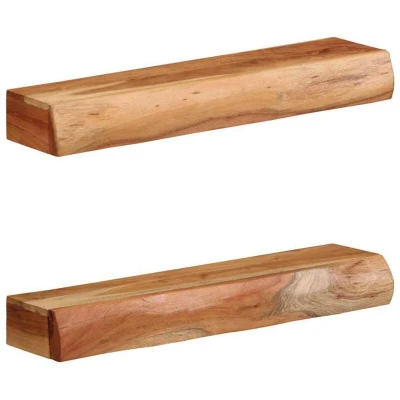 Image of vidaXL Wall Shelves 2 pcs 60x17x8 cm Solid Wood Acacia