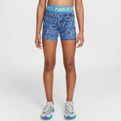 Image of Nike Performance Unisex Sports shorts for kids, Size: 13 15y, Blue beyond/light lemon twist