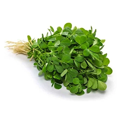 Image of Fresh Methi Leaf Bunch Single Vegetarian Indian herb Venthaya Keerai Fenugreek leaves Bitter Taste &amp; Strong Aroma Approx 200G
