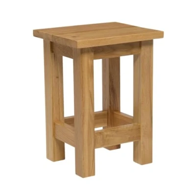 Image of Hallowood Furniture Waverly Oak Small Table, Side Table in Light Oak, Wooden Coffee Tables for Living Room, Console Occasional Lamp &amp; End