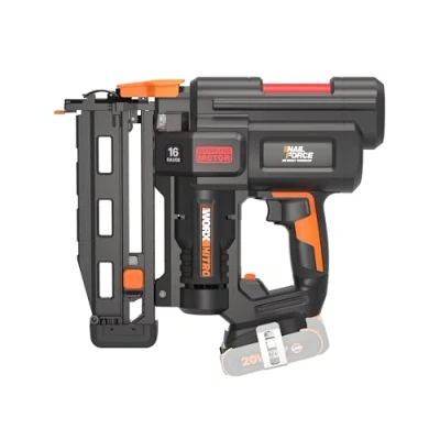 Image of WORX WX841.9 20V Cordless 16 Gauge Finish Nailer Nail Gun, Air Impact Technology, Brushless Motor Tool Only