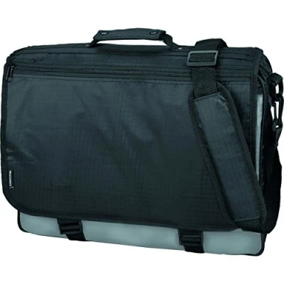 Image of Lightpak Wave 46069 shoulder bag Made of Durable Polyester, Approx. 31 x 40 10 cm, black/grey, 40,