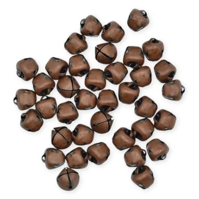Image of 10 Pack 12mm Red Copper Jingle Bells Mini Christmas Craft