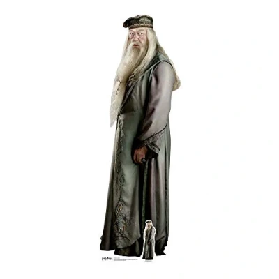 Image of STAR CUTOUTS SC645 Albus Dumbledore Lifesize Cardboard Cutout Harry Potter Party Theme 184cm Tall, 184 x 61 cm