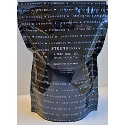 Image of Steenbergs Organic Green Tea with Mint Loose Leaf 250g