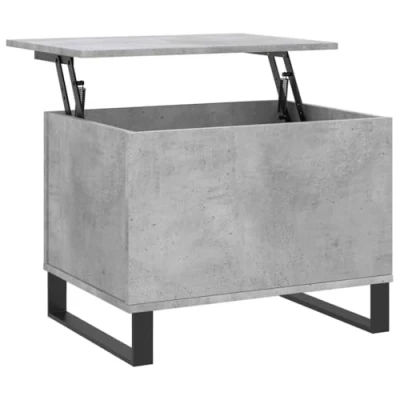 Image of vidaXL Engineered Wood Coffee Table in Concrete Grey Lift Top, Ample Storage, Versatile Usage, Sturdy Metal Legs