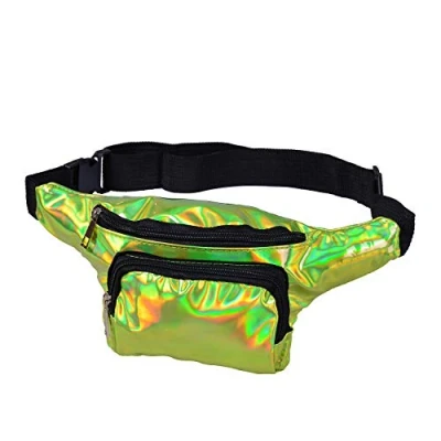 Image of One BFD Fanny Pack Waist Bumbag Bum Bag Running Belt for Ladies Men Kids Festival Causal Holiday Wipe Clean Adjustable Strap (Green)