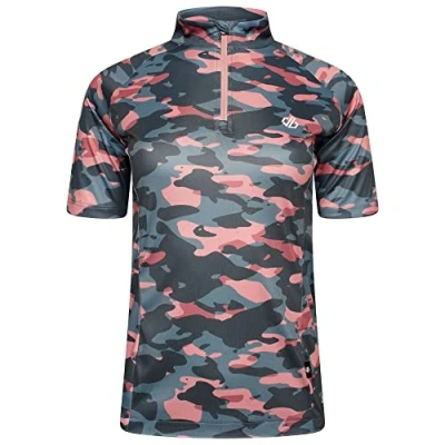 Image of Dare2b Persist Jersey Recycled, Lightweight, Short Sleeve, 7/8 Zip Jersey. Featuring Q WIC Plus Fabric. Suitable for Hiking and Cycling.