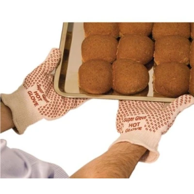 Image of Polyco Hot Work Heat Resistant Gauntlet Gloves (Bium/Large (Size 9) 34cm length)