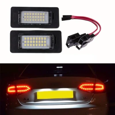 Image of GSRECY 2 Pcs Error Free LED License Number Plate Lights Lamp Compatible with Audi A4 S4 B8 A5 S5 Q5 TT Passat
