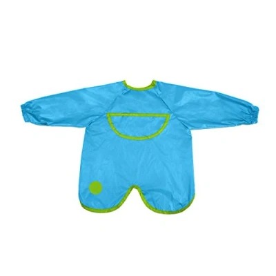 Image of b.box Smock Bib Waterproof Cover All which Tucks into its Own Pouch (Ocean Breeze)