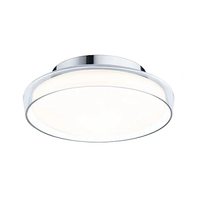 Image of Paulmann Luena LED ceiling light IP44 chrome Ø25cm