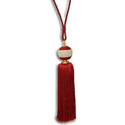 Image of Paoletti Jewel Tie Back Burgundy One Size