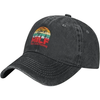 Image of XVBCDFG Fishing Cap Milf Man I Love Men Baseball Vintage Hat Black