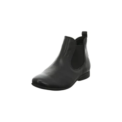 Image of Think! Damen GUAD2 chromfrei gegerbte nachhaltige Stiefelette, SCHWARZ 0000