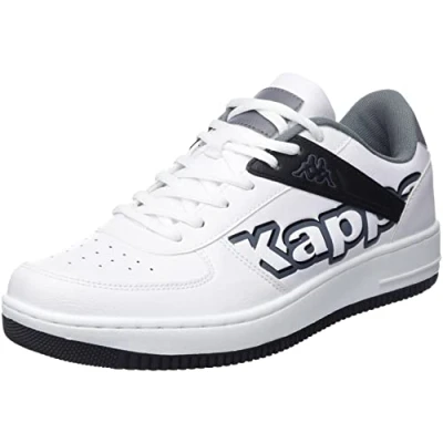 Image of Kappa Unisex Bash Fo Sneaker, White Black, 9 UK