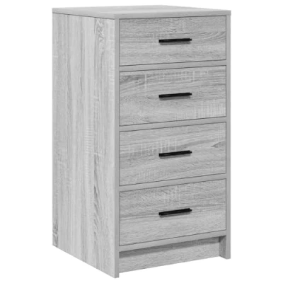 Image of vidaXL Grey Sonoma Sideboard Modern Engineered Wood Dining Storage