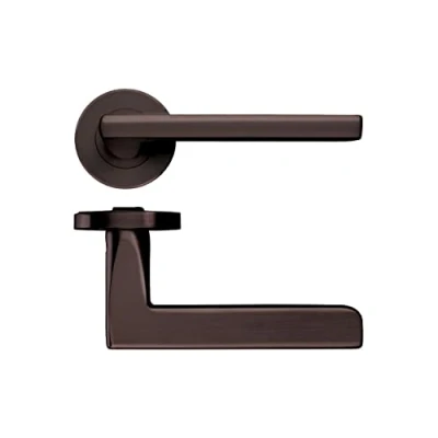 Image of Venice Door Lever Screw On Rose Bronze