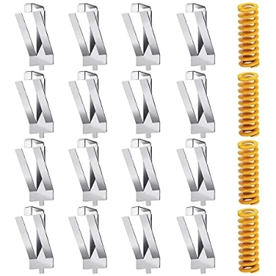 Image of Youmile 16 Pcs Glass Bed Spring Stainless Steel Clamps 3D Printer Platform Stable Clip Compatible with Creality Ender 3 Pro/Ender 3S/Ender 5 PRO/CR 20 10S Mould Die