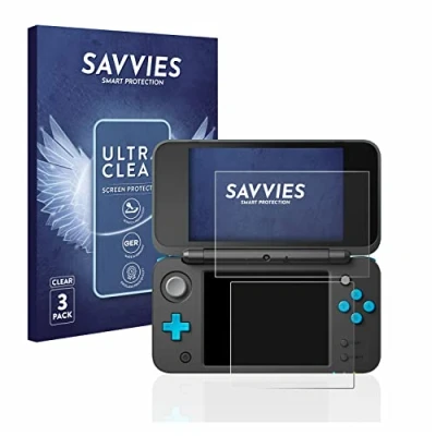 Image of Savvies 6 Pack Screen Protector compatible with Nintendo 2DS XL Protection Film Clear
