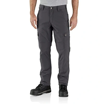 Image of Carhartt Men&#039;s Herren Arbeitshose Ripstop Cargo Fleece Lined, Farbe:Shadow, Farbe:Greige, 36l32 Casual Pants, Shadow, 26