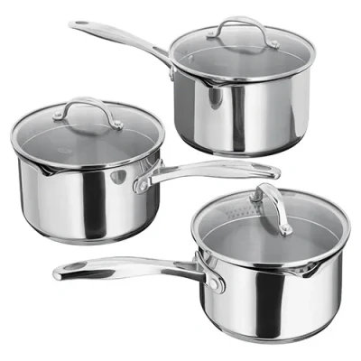 Image of Stellar S7A1D 3 Piece Draining Saucepan Set