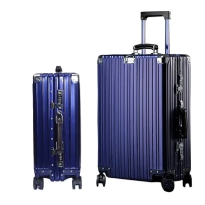 Image of Meoky Metal Suitcase Aluminium Silver Carry on with Spinner Wheels,4,29in