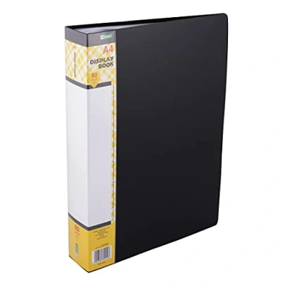 Image of D.RECT Display Book PP A4 80 Pockets Folder Solid Presentation Offer Black