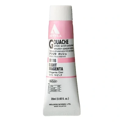 Image of Holbein Acryla Gouache Light Magenta (A) 20ml