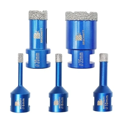 Image of Diamond Core Drill Bit Set 6 8 10 20 35mm Hole Saw,for Porcelain Tile Ceramic Marble Granite Drilling with M14 Thread