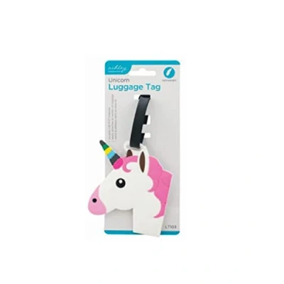 Image of Fun Novelty Lightweight Soft PVC Material Unicorn Luggage Tag