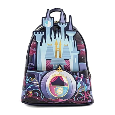 Image of Loungefly Disney Cinderella Castle Series Womens Double Strap Shoulder Bag Purse
