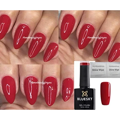 Image of Bluesky Gel Polish, Maroon, A27, 10 ml, Soak Off Nail Red, Deep, Neon (curing under UV/LED lamp required) Pack (x)