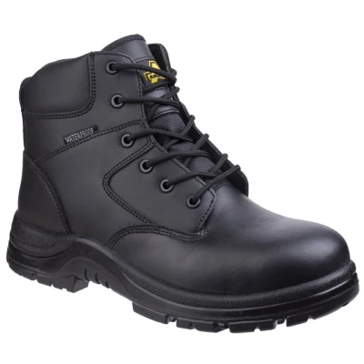 Image of Amblers Safety Mens FS006C Leather Waterproof Boots Black Size UK 14