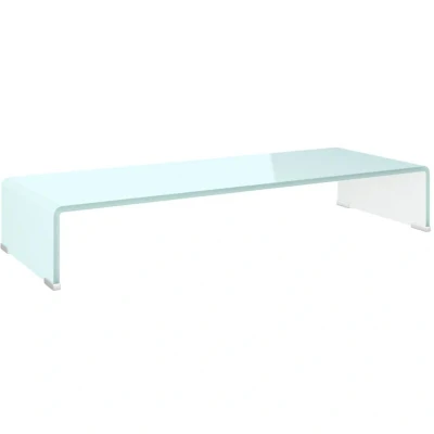 Image of vidaXL TV Stand/Monitor Riser Glass Green 80x30x13 cm