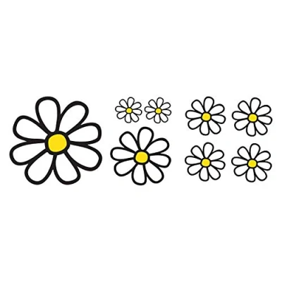 Image of Simoni Racing Sticker Sheet 8 Daisy Flowers