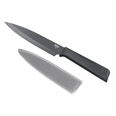 Image of KUHN RIKON Colori+ Non Stick Utility Knife with Safety Sheath, 23 cm, Grey