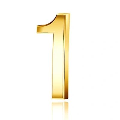 Image of 3D Mailbox Numbers 0 9 House Door Self adhesive Stickers For Apartment Hotel Street Room Address (Gold) (1)
