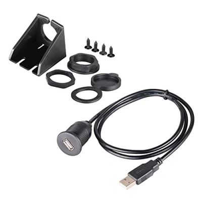 Image of Baolongking USB Panel Flush Mount Cable 2.0 Extension Dash Cable, For Car, Boat, Motorcycle 2m