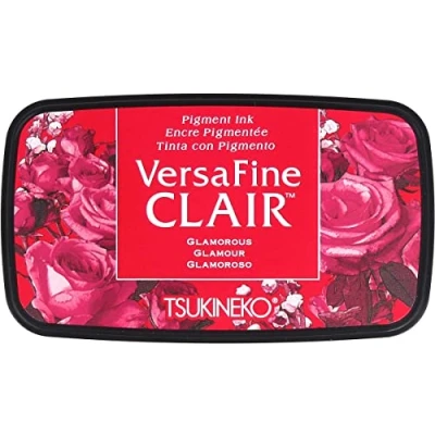 Image of Tsukineko Glamorous Versafine Clair Ink Pad, Synthetic Material, Red, 5.6 x 9.7 2.3 cm