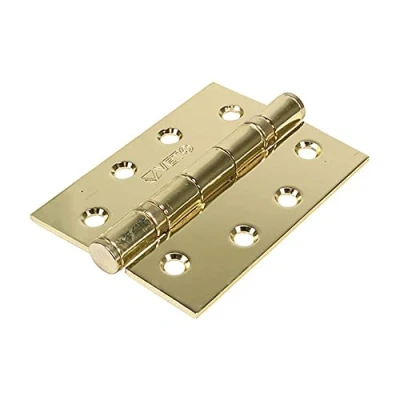 Image of TIMCO 340321 Twin Ball Bearing Hinges Steel Electro Brass 102 x 76, Black
