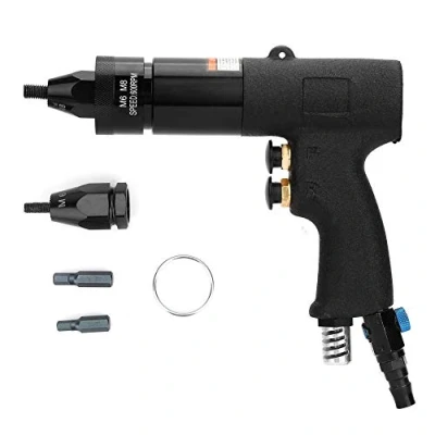 Image of Riveter, Akozon Rivet Gun 90PSI Pneumatic Riveting Pull Nut Automatic Air Riveter Tool(KP 739A)